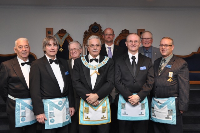 Brant Lodge Degree Team and W. Bro. Biro from Brant Lodge No. 45