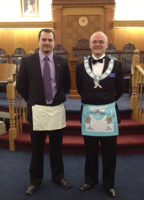 Bro. Robert Hegedus and W.Bro. Matthew Maennling