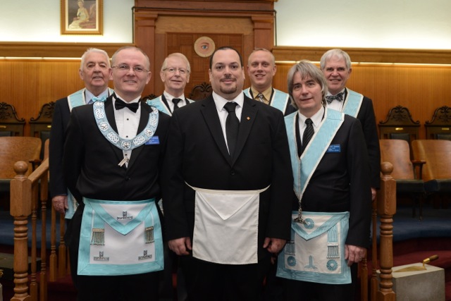 Bro. Berrardinelli and some Brant Lodge officers