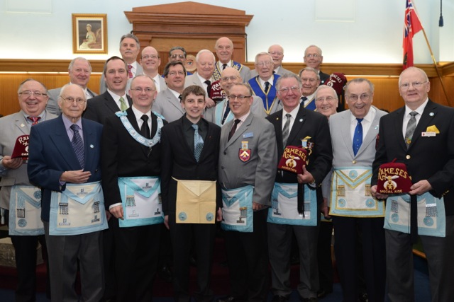 Oakville Shrine Club Degree Team with Bro. Richard Brierley, Bro, Lorne Brisbin and W. Bro. Maennling and W.Bro. Marshall